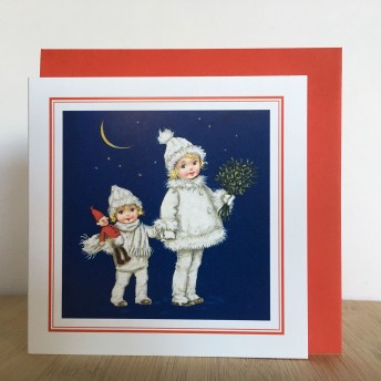Double greeting card: the night