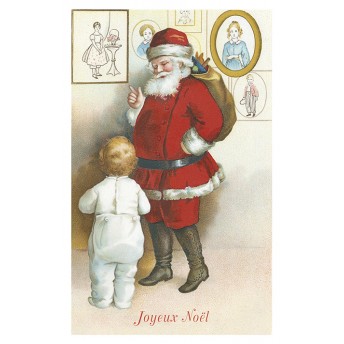 Postcard Santa Claus baby