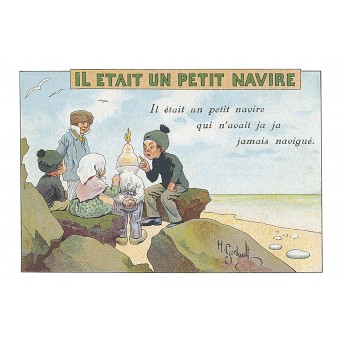 Carte postale Rondes Enfantines: Il était un petit navire