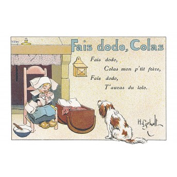 Carte postale Rondes Enfantines: Fais dodo, Colas