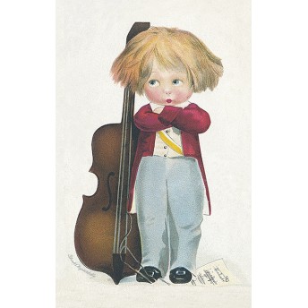 Postcard the violinist