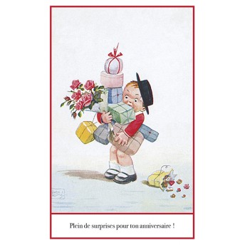 Carte postale cadeaux surprise