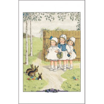 Postcard the rabbits