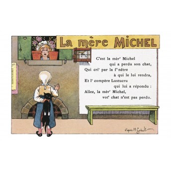 Carte postale Rondes Enfantines: La mère Michel