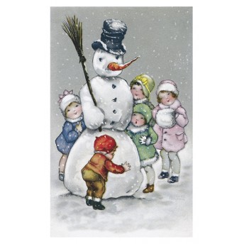 Postcard snowman