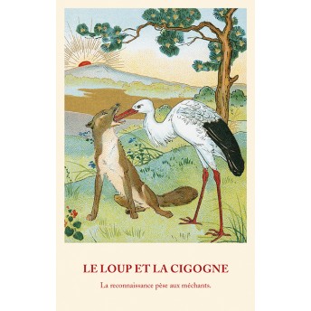 Postcard Fable: the Wolf and the Stork