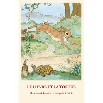 Postcard Fable: the Bunny and the Turtle