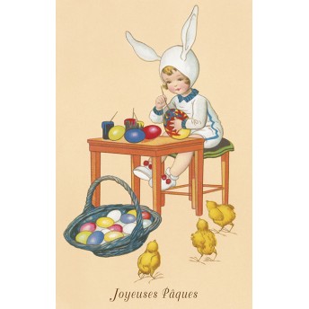 Carte postale œufs de Pâques