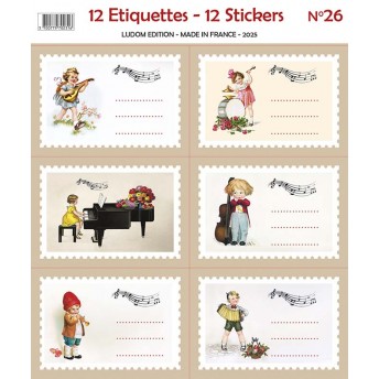 Etiquettes autocollantes Musique