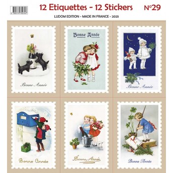 Etiquettes autocollantes Bonne Année